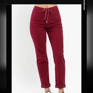 Sale🔥 Judy Blue Scarlet Red Wine Joggers